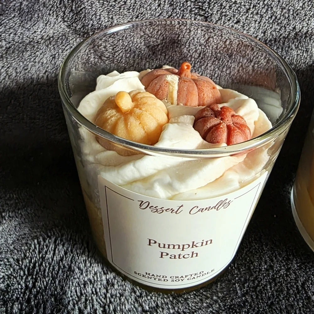 NWT harvest Thanksgiving Dessert Candles Pumpkin patch & Caramel Swirl Cookie